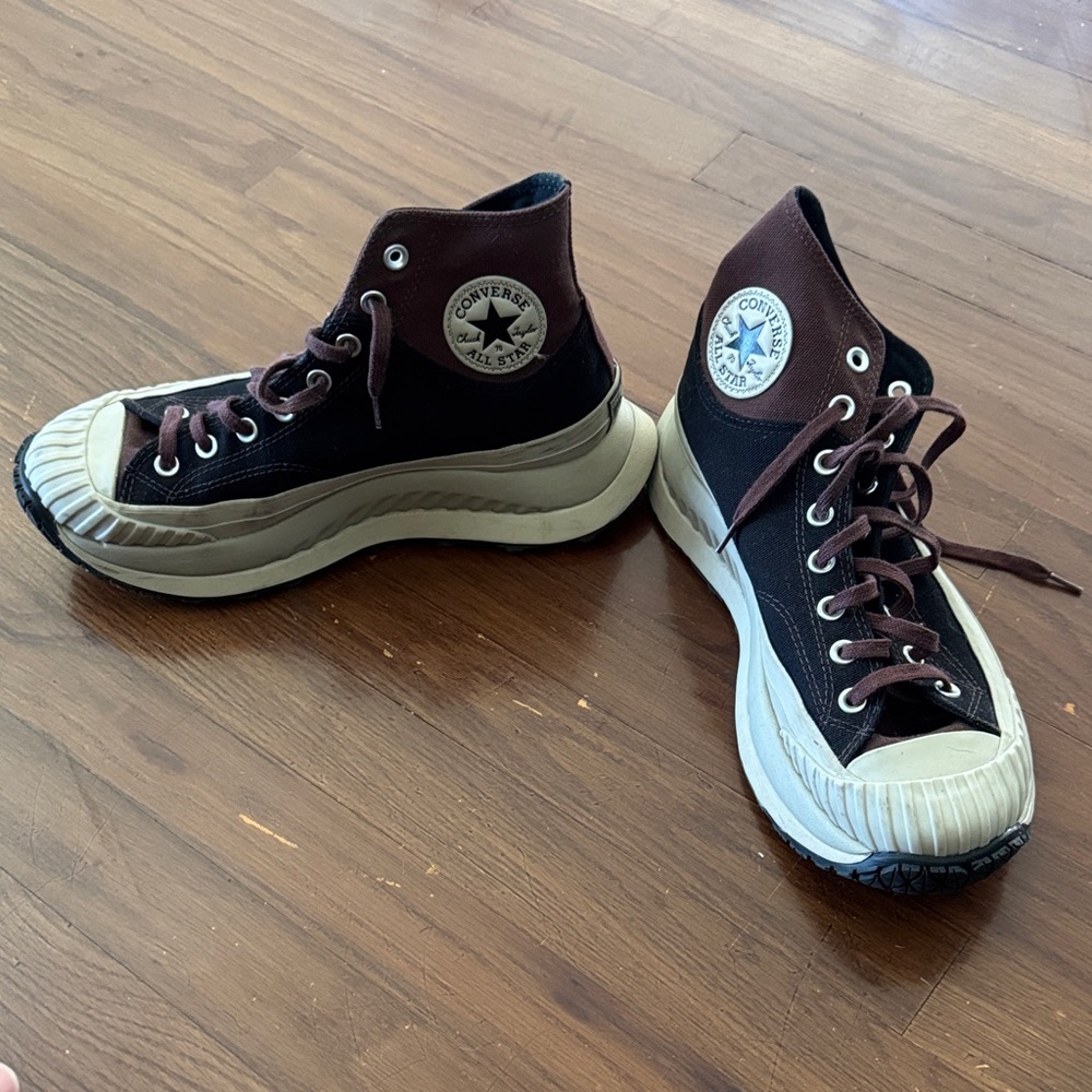 Converse Black and Brown Chunky Sole Sneakers